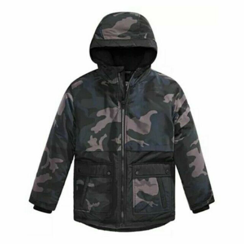 NWT Michael Kors Snorkel Hooded Jacket Puffer Snow Camouflage Boys Youth M